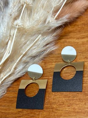 Art Deco Square Earrings