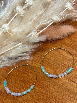Beaded Hoops