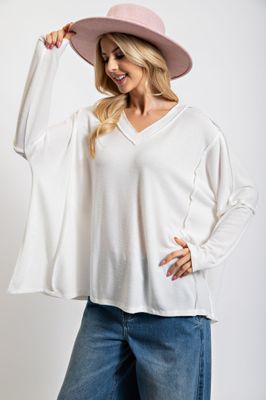 Curvy Oversized V-Neck