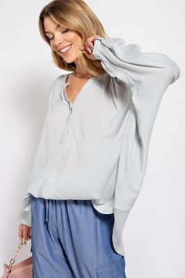 Curvy Cloud Button Up