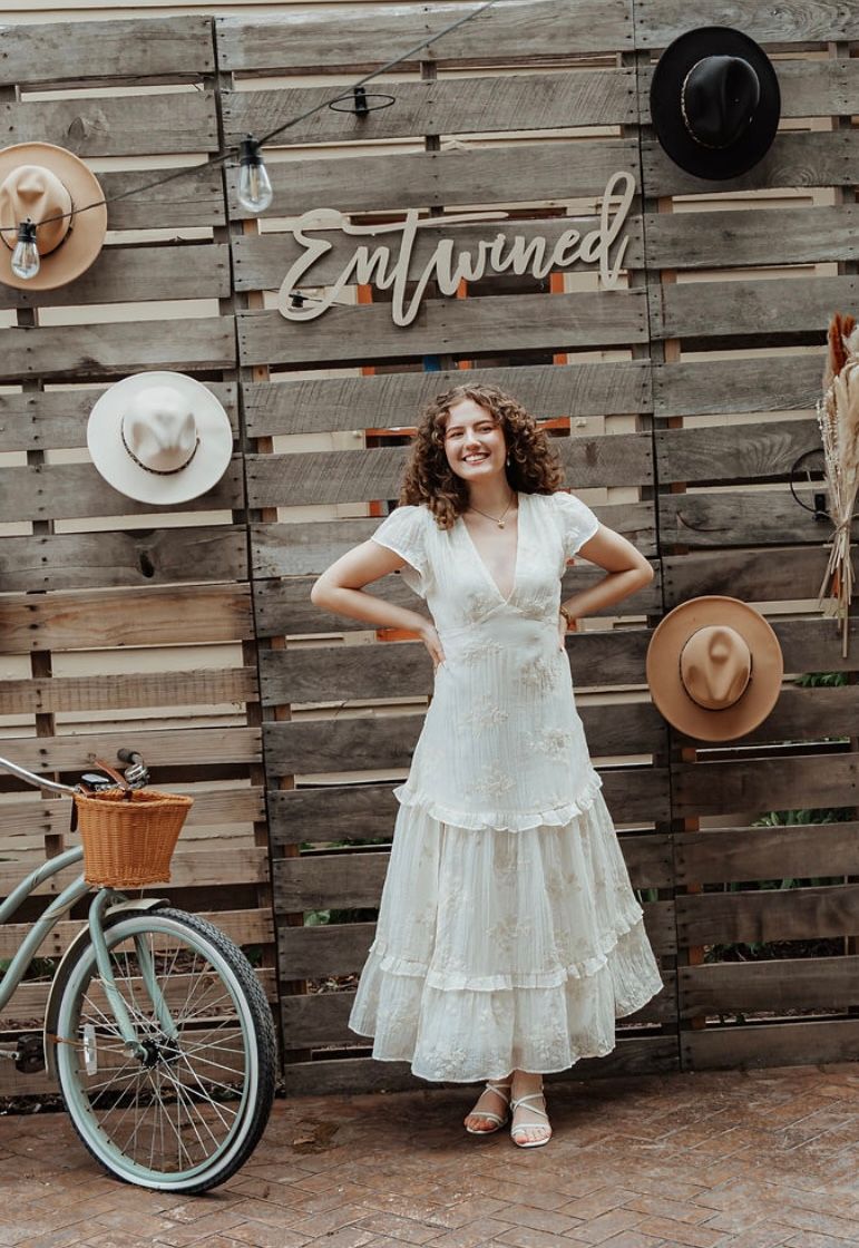 Deep V-Neck Tiered Maxi Dress