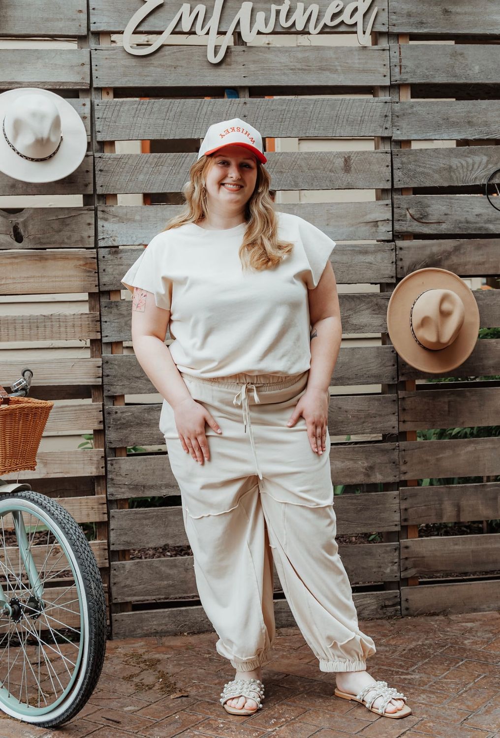 Curvy French Terry Muscle Tank and Sweatpants Set