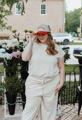 Curvy French Terry Muscle Tank and Sweatpants Set