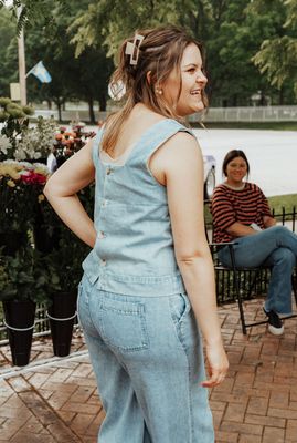 Washed Indigo Stripe Tank