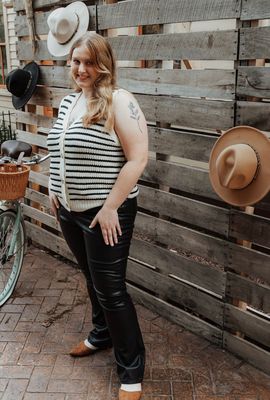 HW Tummy Control Faux Leather Bootcut