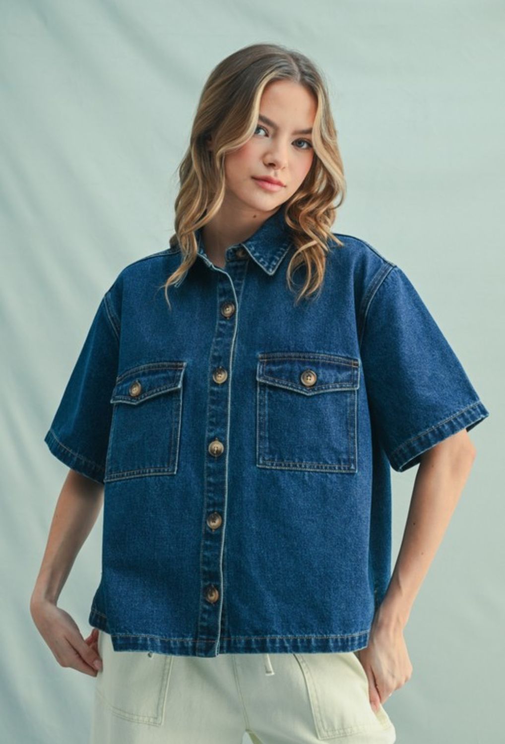 Button Up Denim Shirt