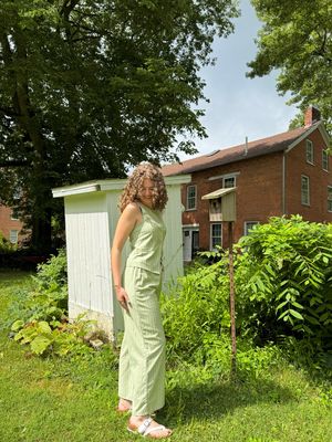 Pinstripe Matcha Pants
