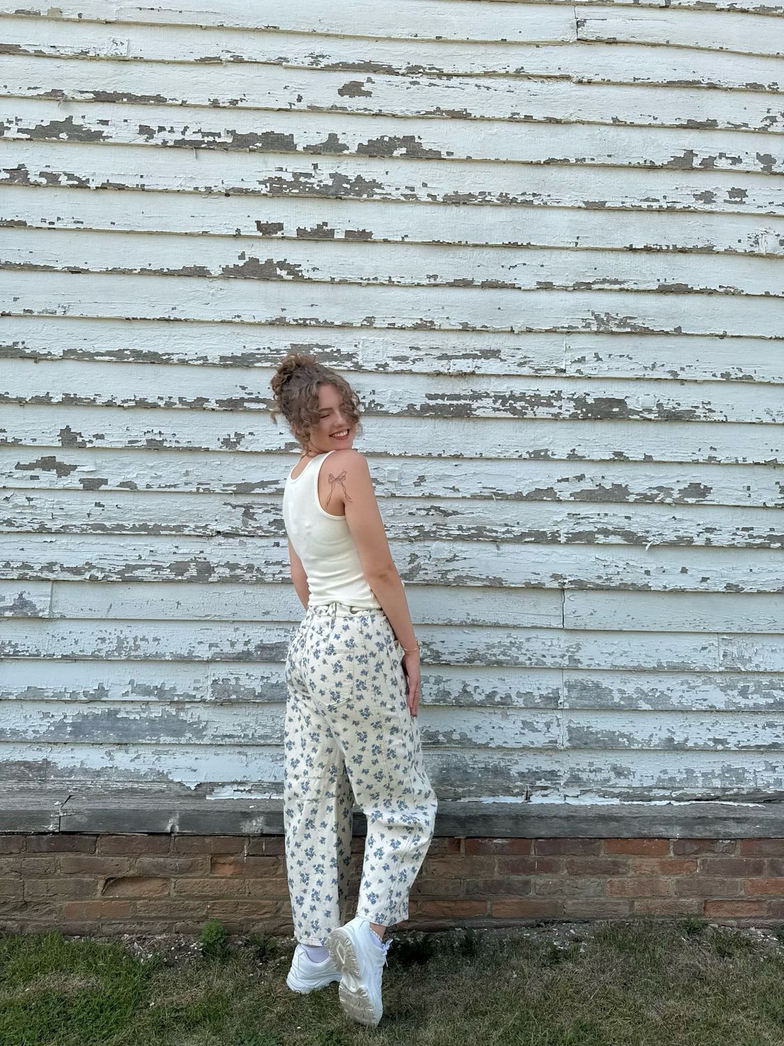 Flowers &amp; Cream Pants