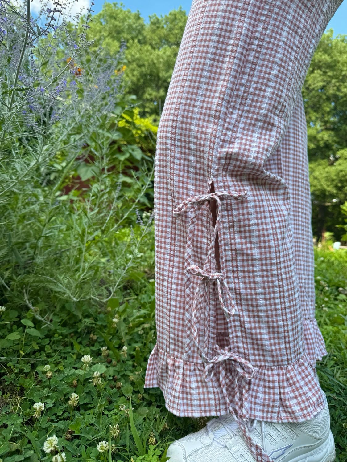 Gingham Ruffle Pants
