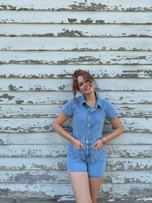 Washed Denim Short Jumpsuit