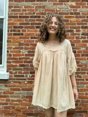 Eyelet Lace Mini Dress