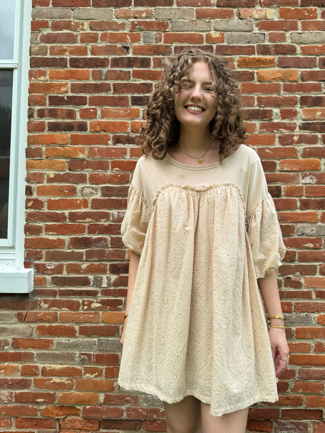 Eyelet Lace Mini Dress