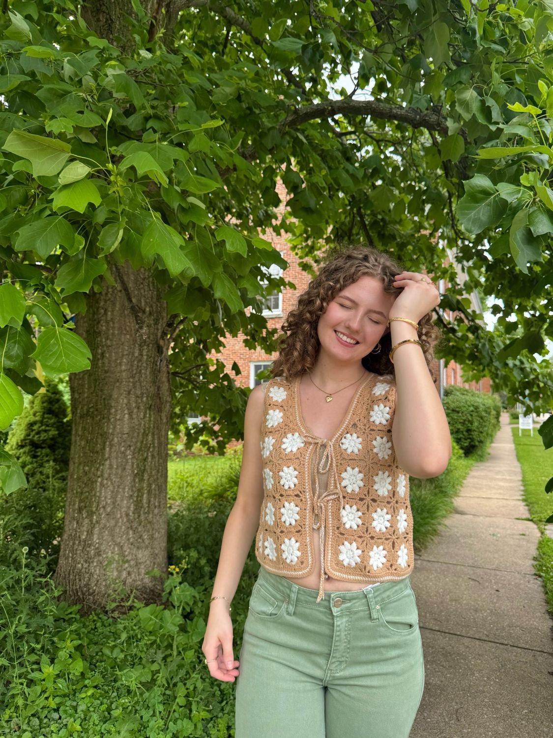 Golden Hour Crochet Knit Top