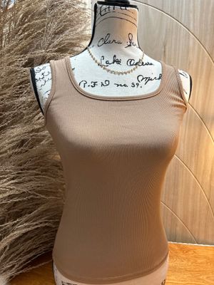 Bella Square Neck Rib Tank Top