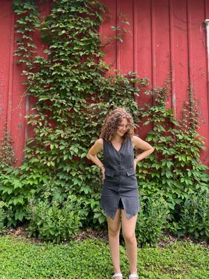 Button Down Denim Vest Dress