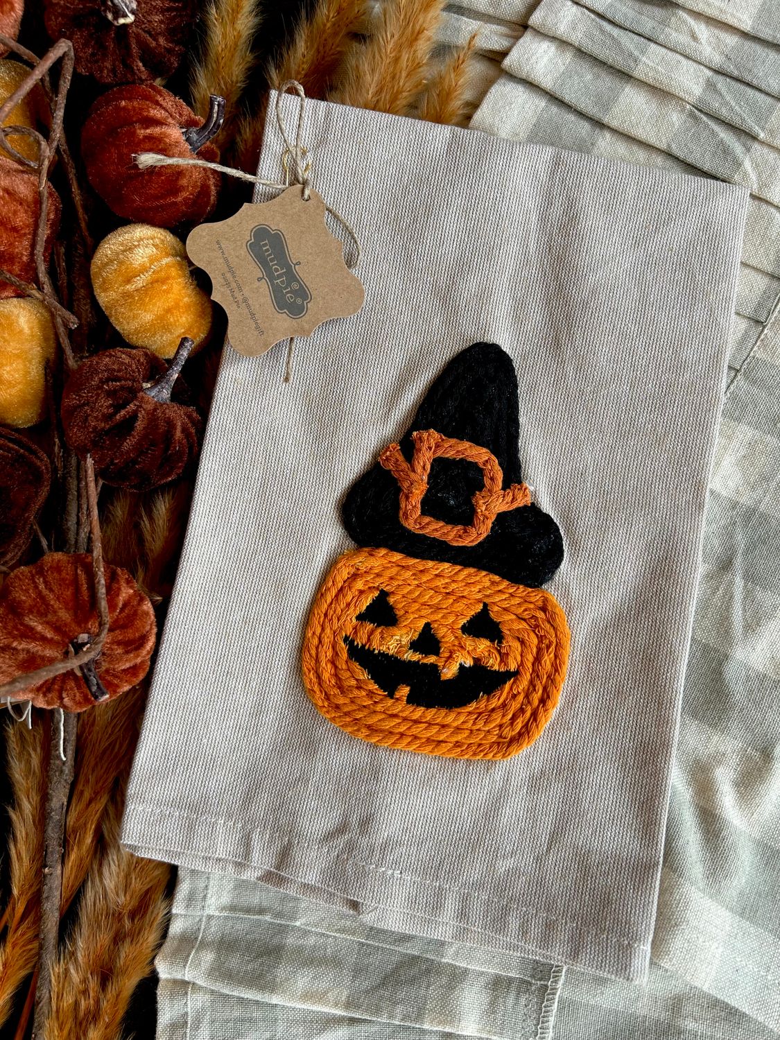Pumpkin Halloween Rope Towel