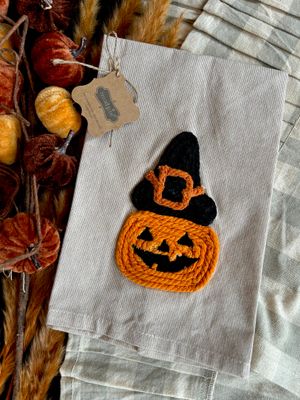 Pumpkin Halloween Rope Towel