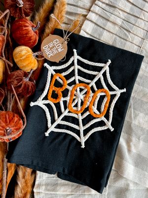 Boo Halloween Rope Towel