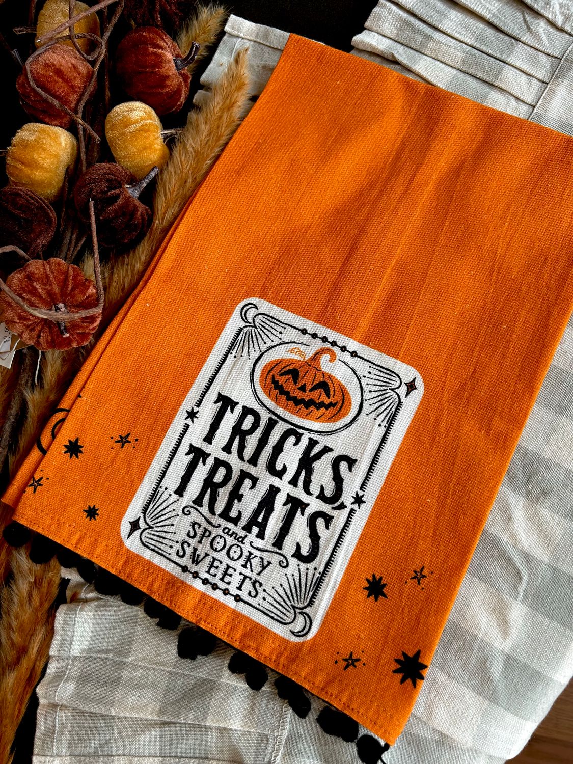 Woven Halloween Tea Towels