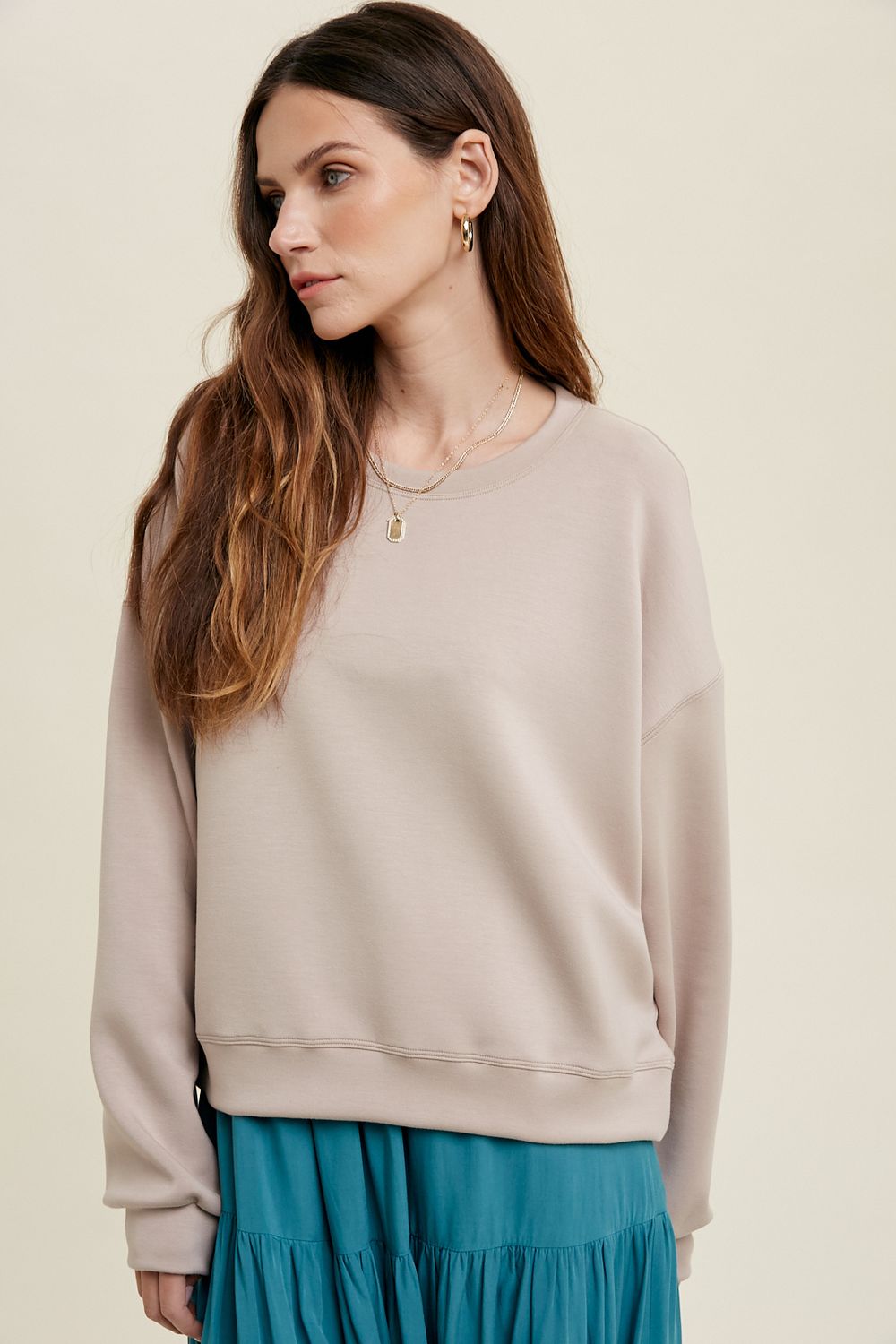 Relaxed Cropped Sweatshirt 