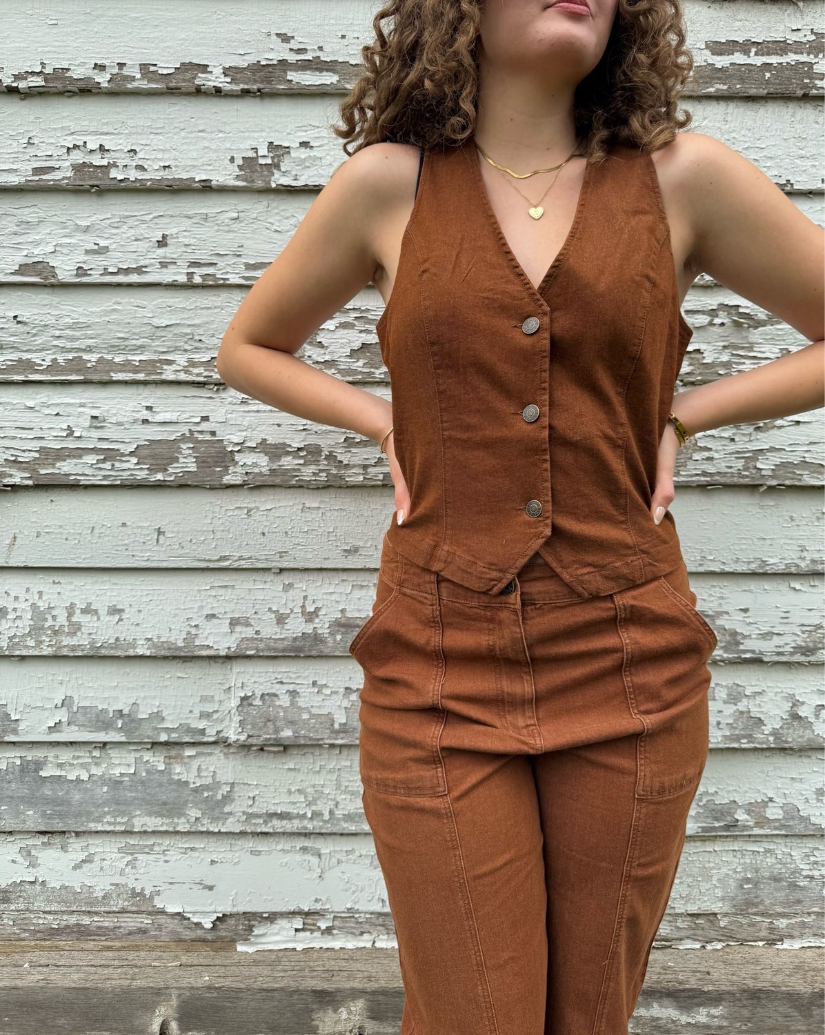 Washed Cotton Twill Vest