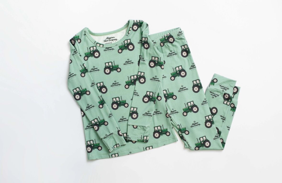 Bamboo AFC Green Tractor Pajamas
