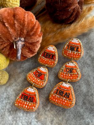 Trick or Treat Candy Corn Earrings