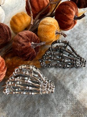 Skeleton Hand Hair Clips