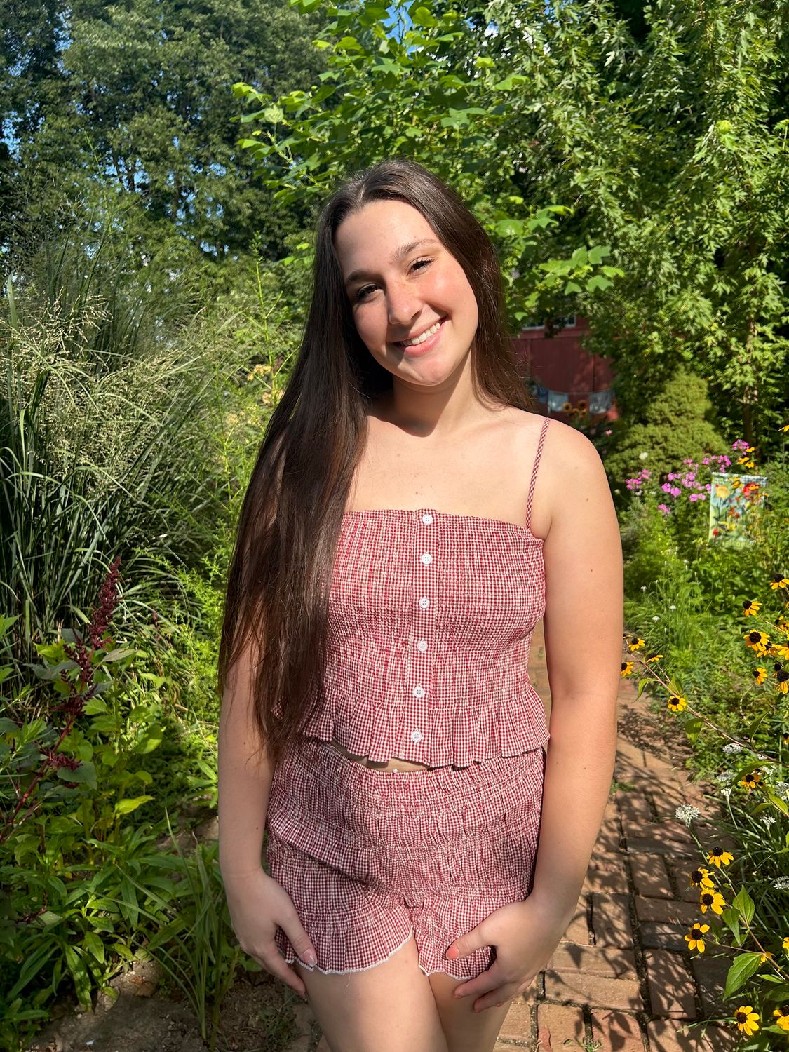 Gingham Button Up Tank Top