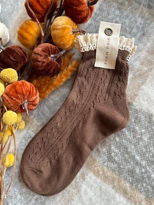 Crochet Trim Socks