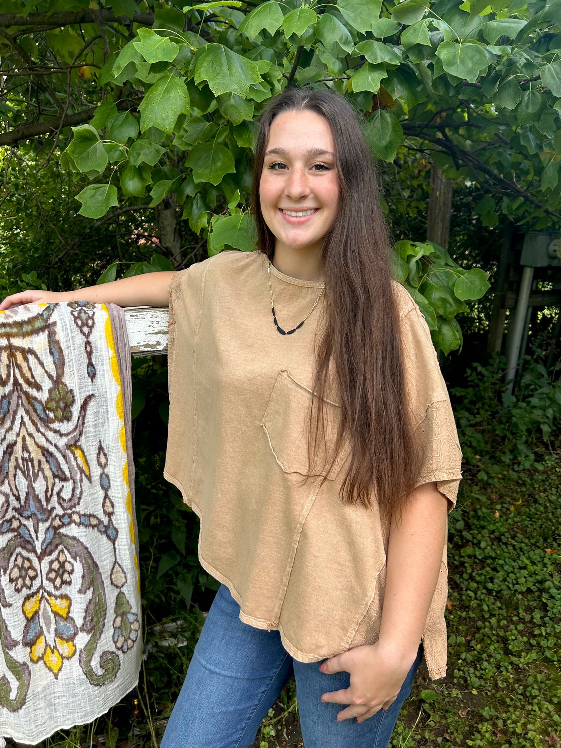 Mineral Wash Short Sleeve Top