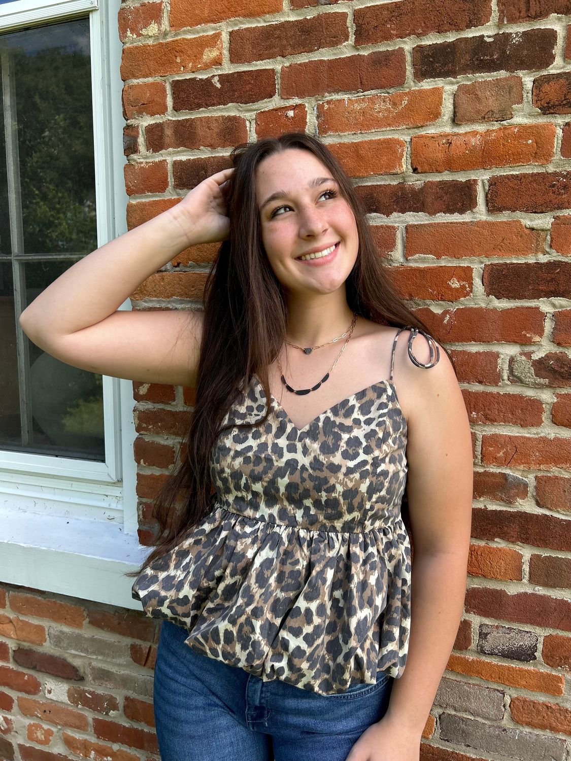 Leopard Print Balloon Bottom Top