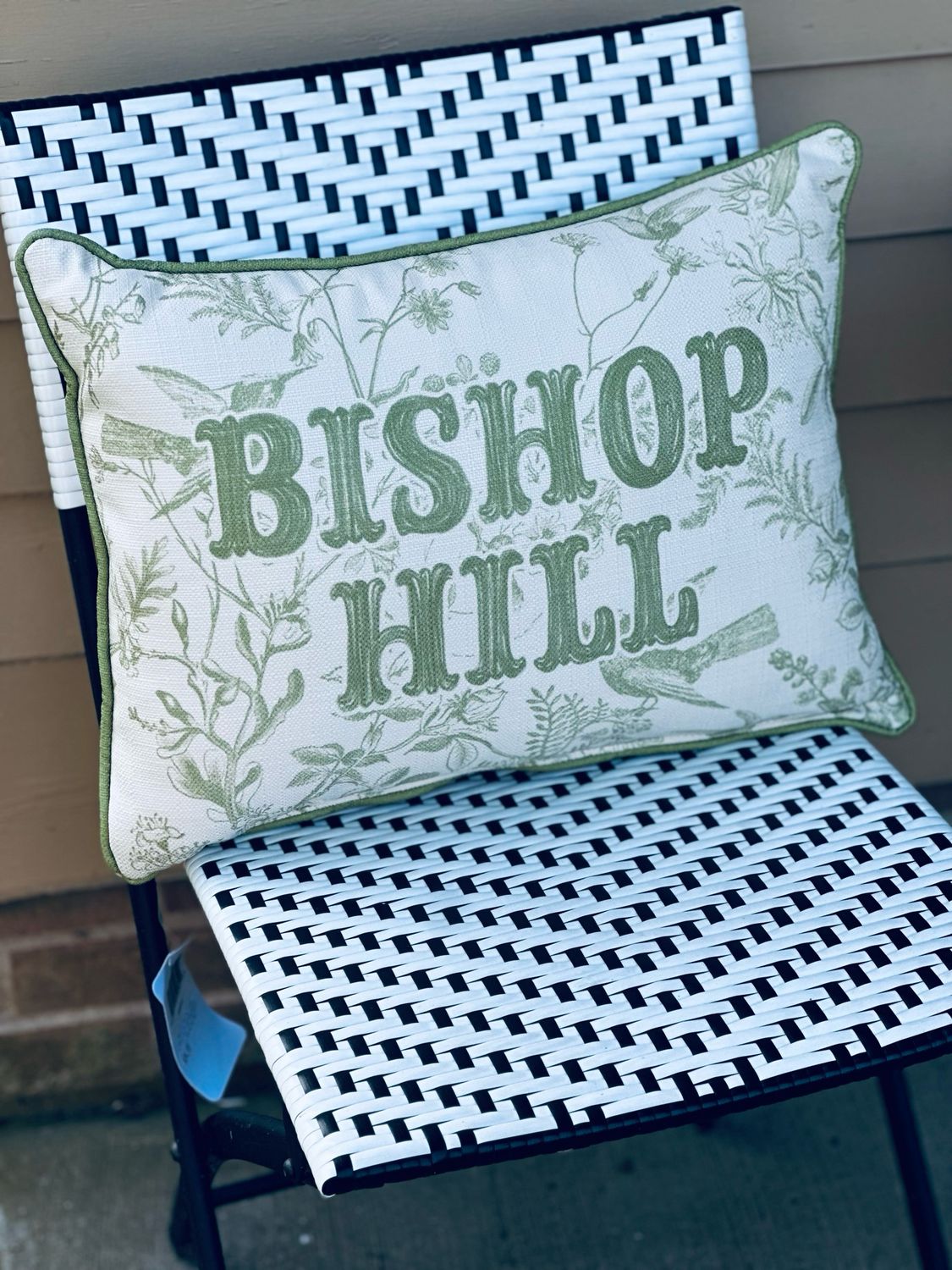 Welcome Sage Hummingbird Toil Pillow + Bishop Hill