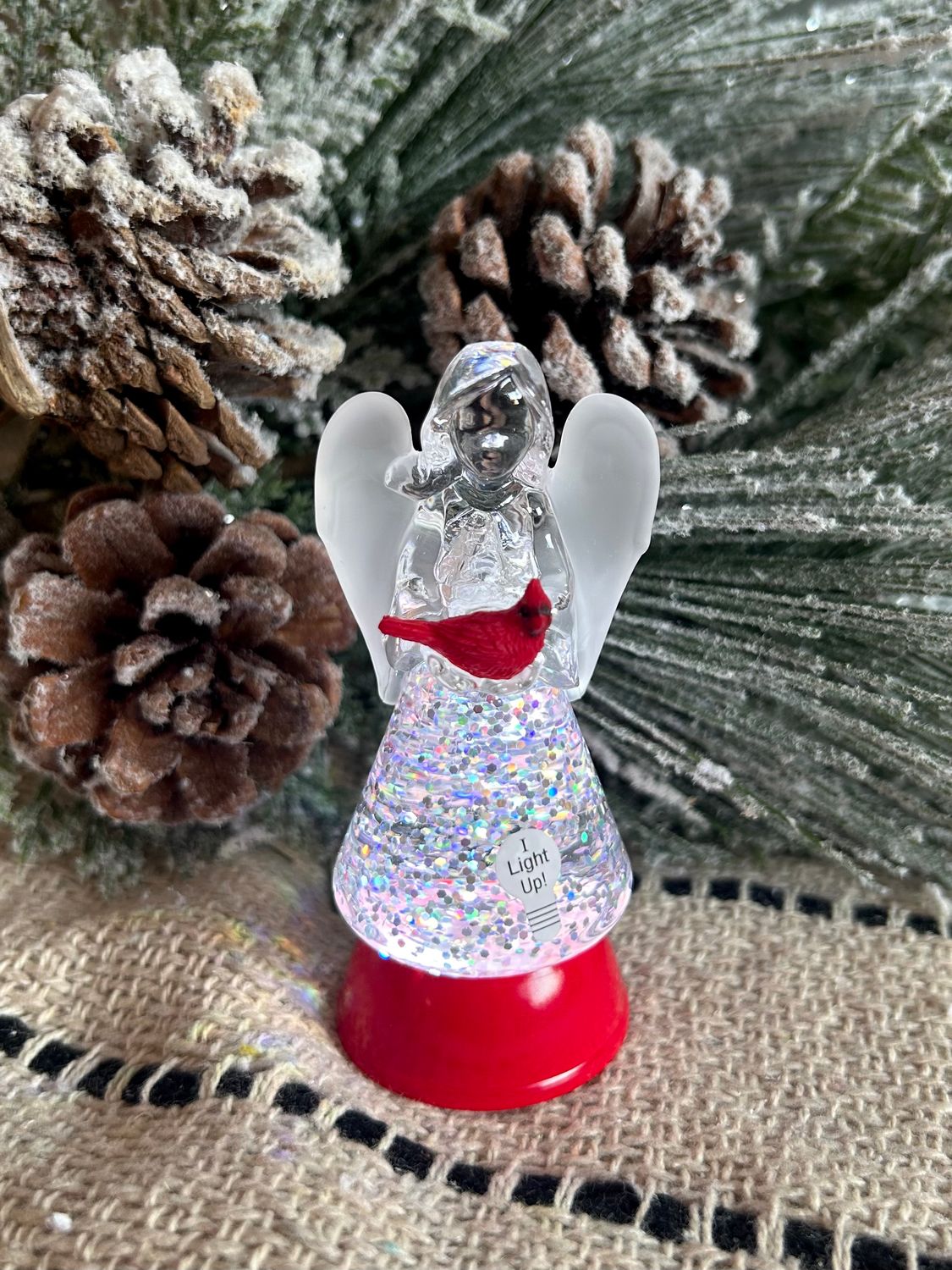 Light Up Angel Cardinal Figures 