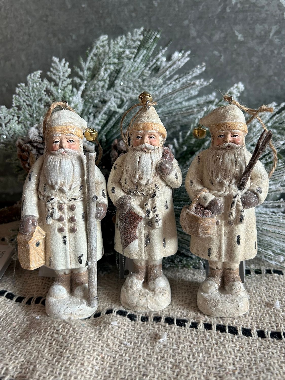 Santa Ornament White Coat