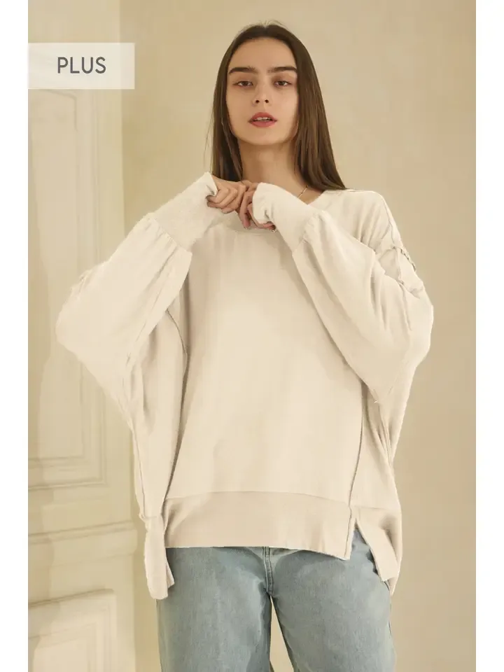 Curvy French Terry Pullover