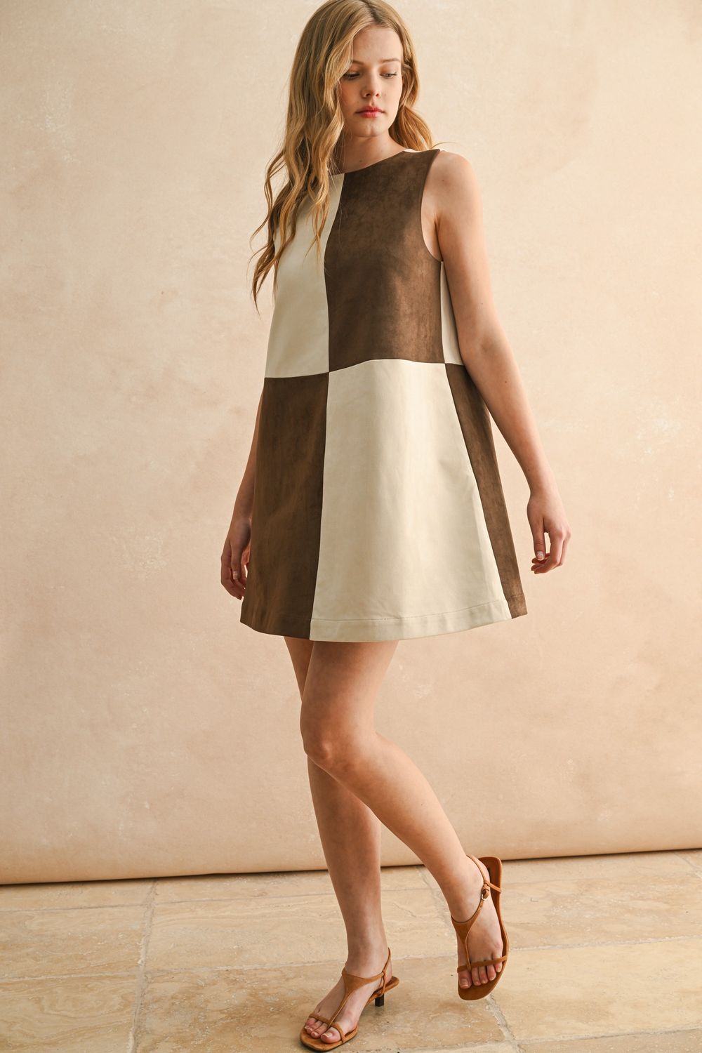 Suede Color Shift Dress