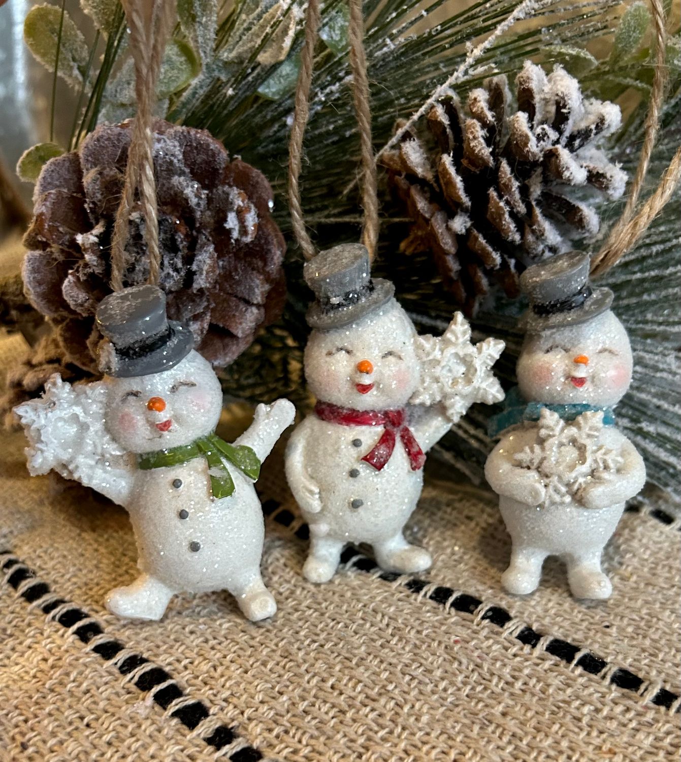 Snowman Snowflake Ornaments 