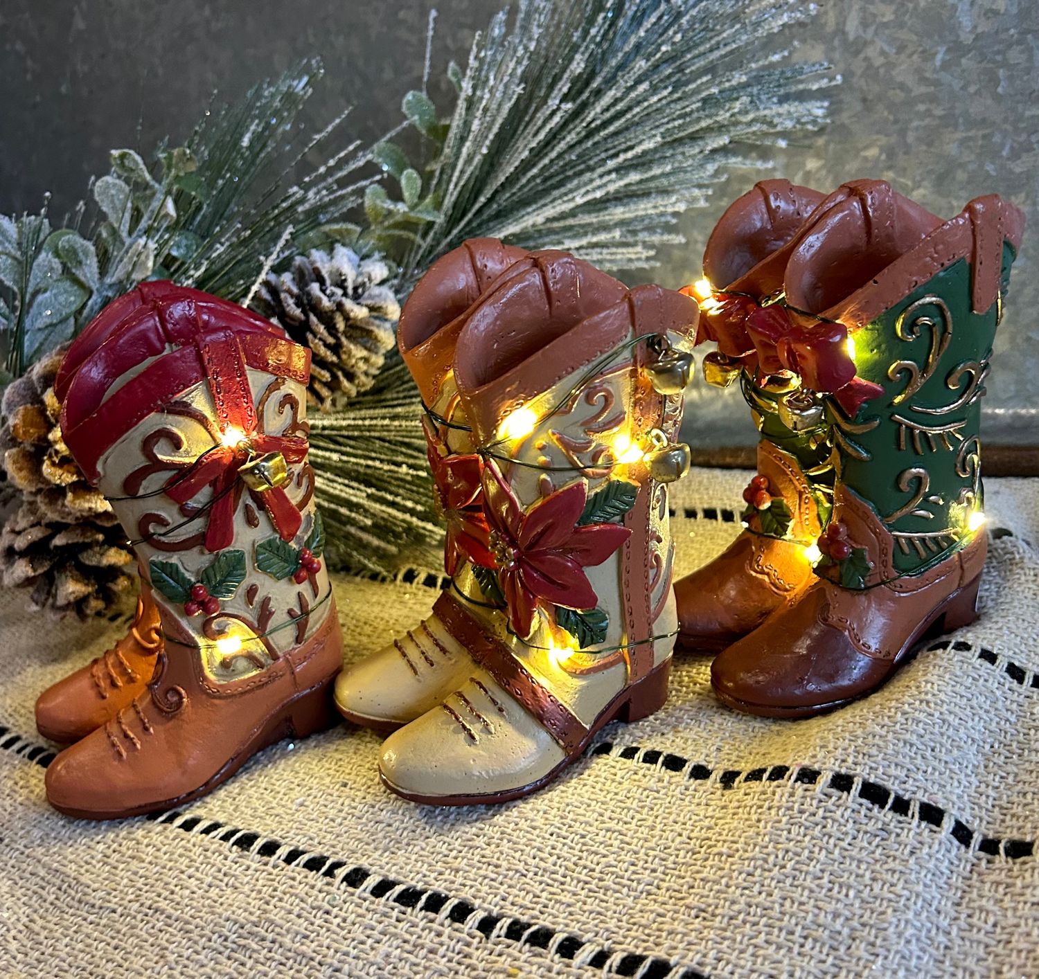 Light Up Cowboy Boot Figures