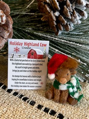 Holiday Highland Cow Charms Holiday Highland Cow Charms