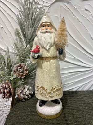 Gold Scroll Santa