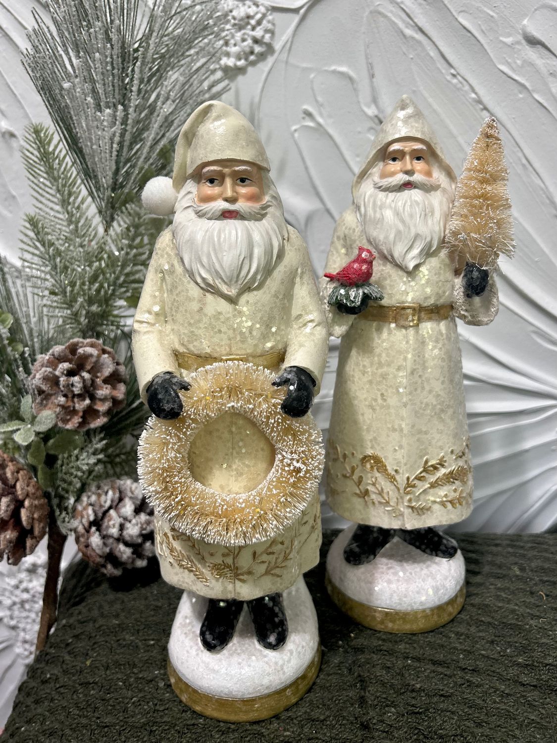 Gold Scroll Santa