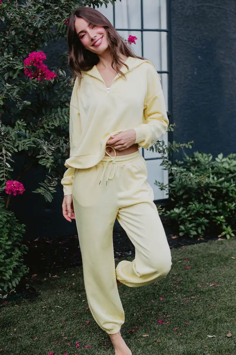 Yellow Scuba Pants Set