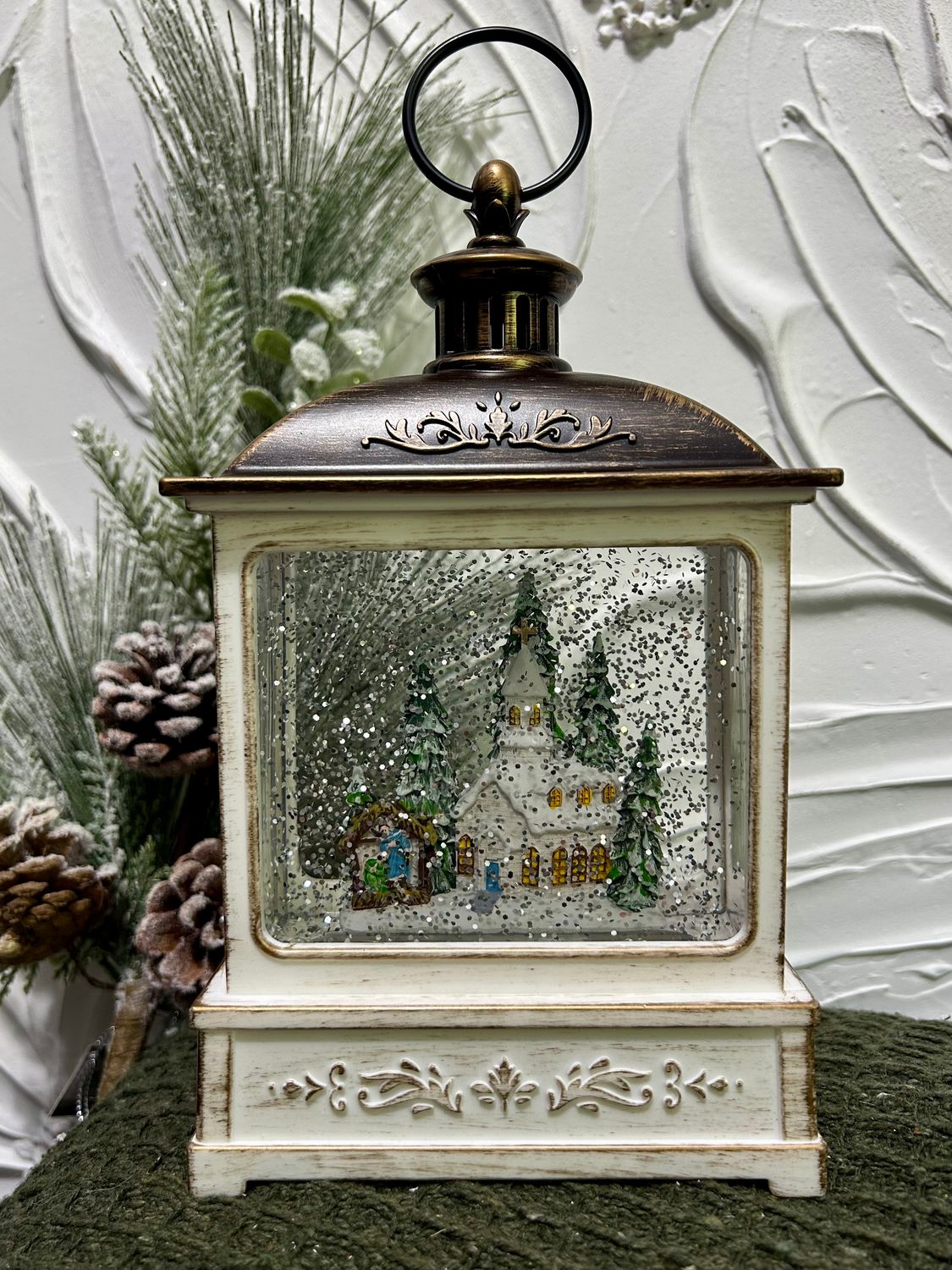LED Shimmer Church Lantern