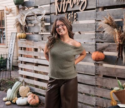 Olive One Shoulder Top