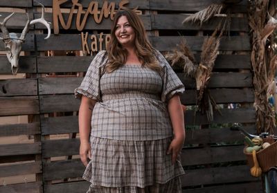 Curvy Plaid Smock Dress