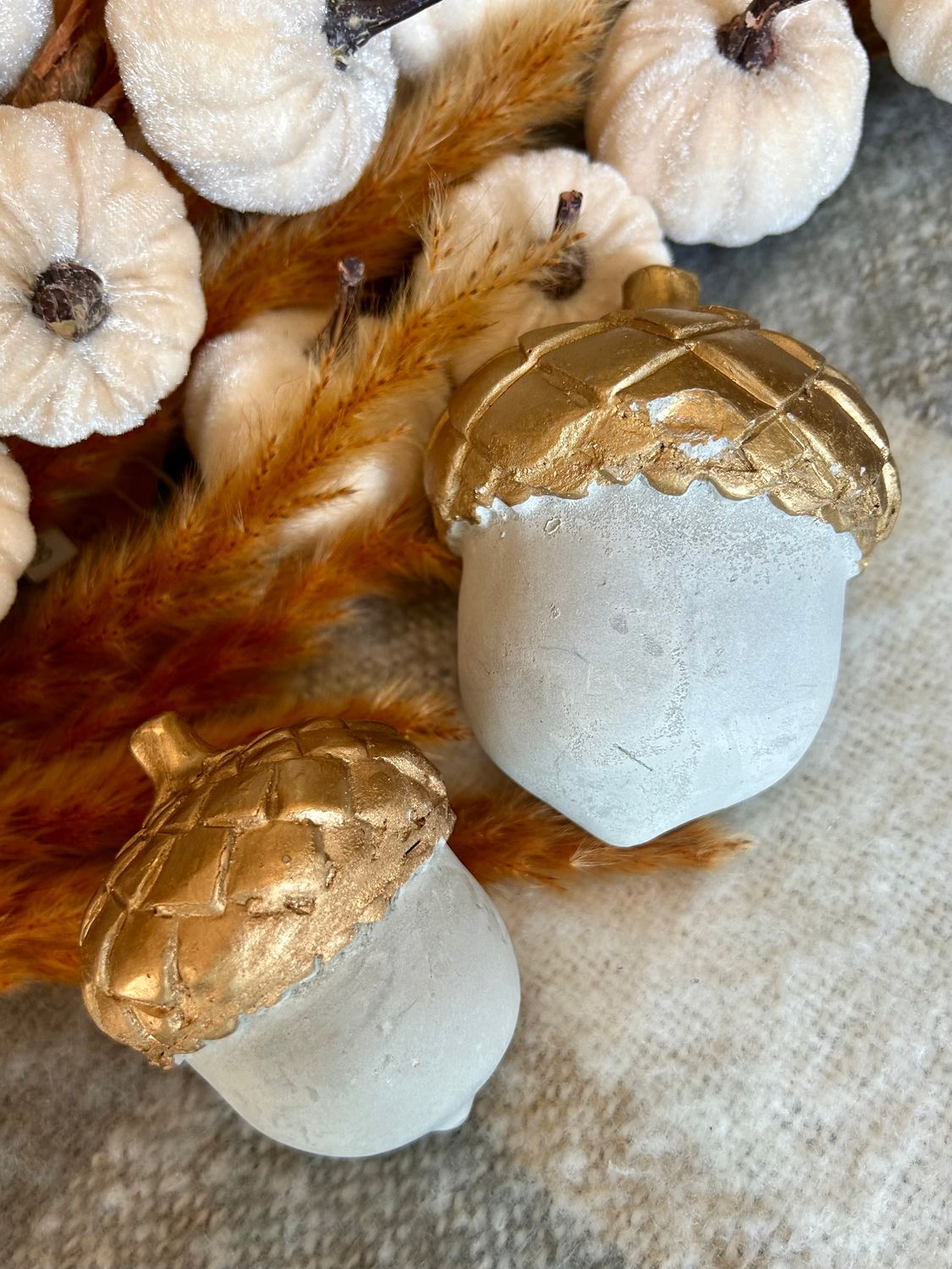 Cement Acorn Sitters Cement Acorn Sitters