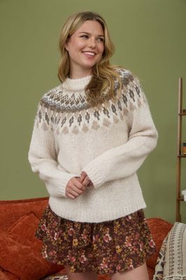 Scandi Pattern Knit Sweater