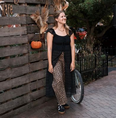 Leopard Barrel Jeans