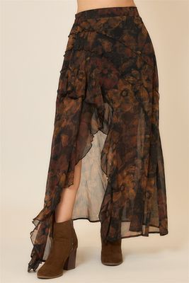 Curvy Floral Maxi Skirt